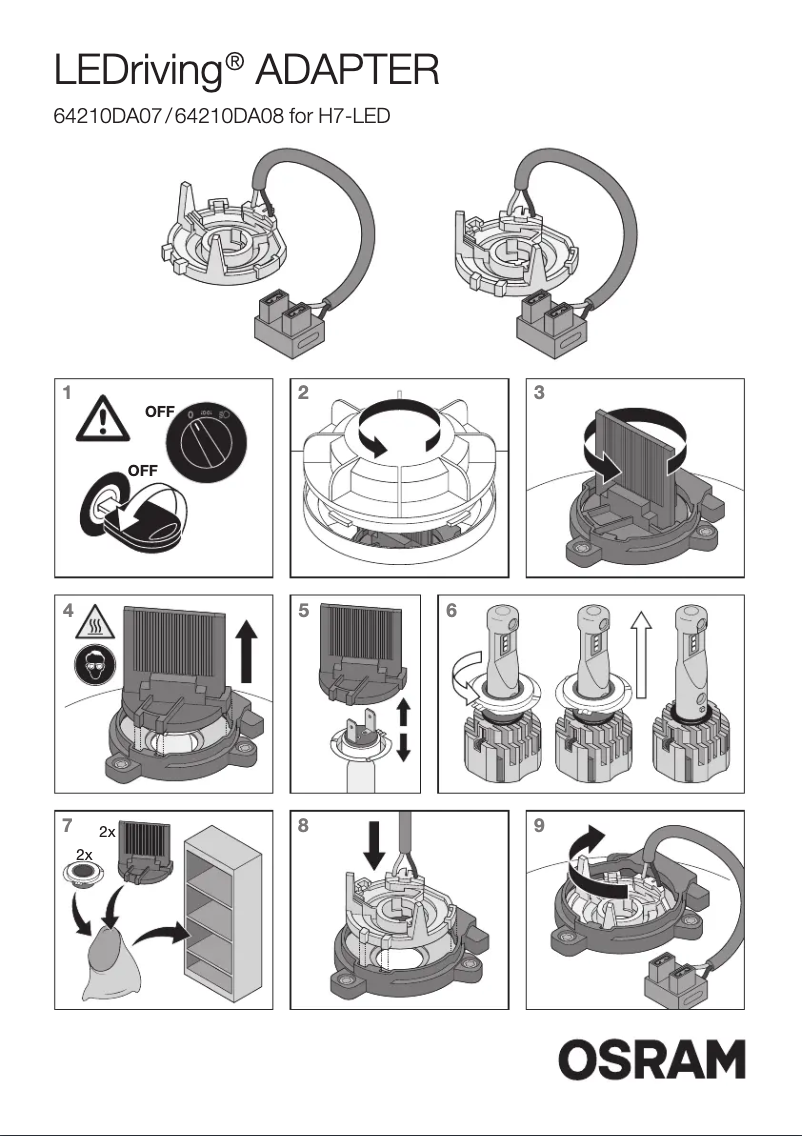 Imagen de la primera página del manual del dispositivo LEDriving 64210DA07