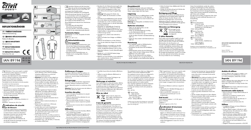 Página nº 1 - Manual de usuario Crivit IAN 89194