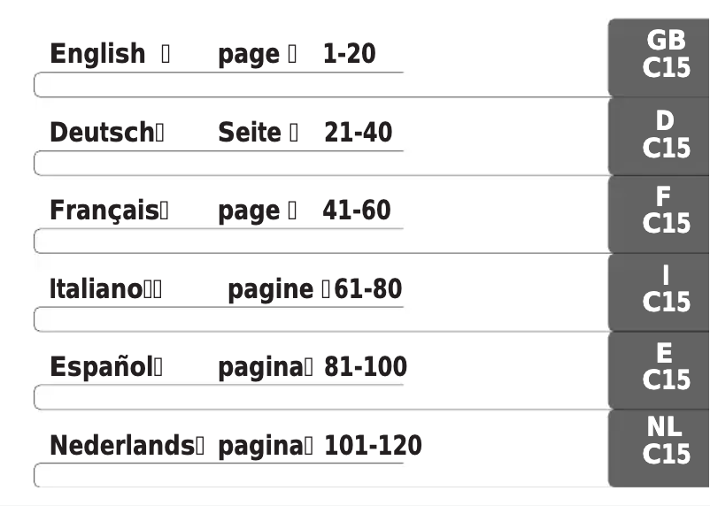 Página 1 del manual Manual de usuario VDO C15+