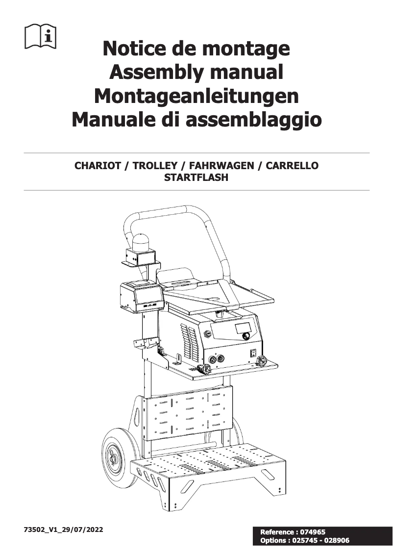 Imagen de la primera página del manual del dispositivo Trolley Startflash 120