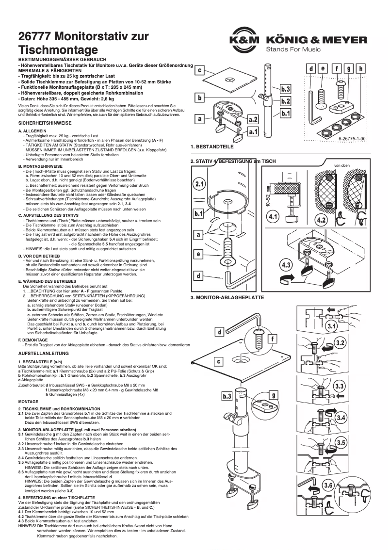 Página 1 del manual Manual de usuario K&M 26777