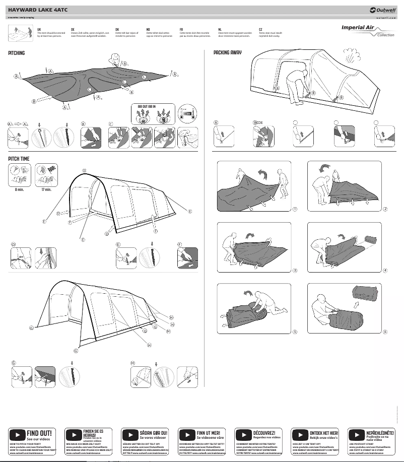 Imagen de la primera página del manual del dispositivo Hayward Lake 4 Air TC