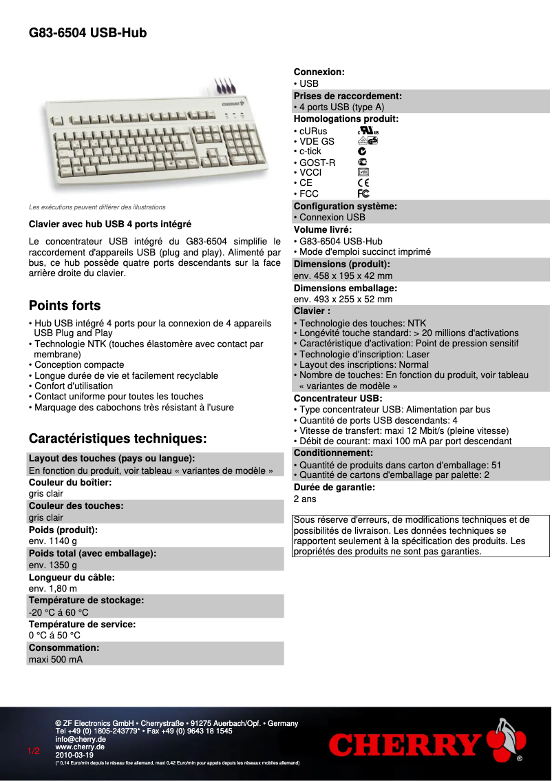 Imagen de la primera página del manual del dispositivo G83-6504