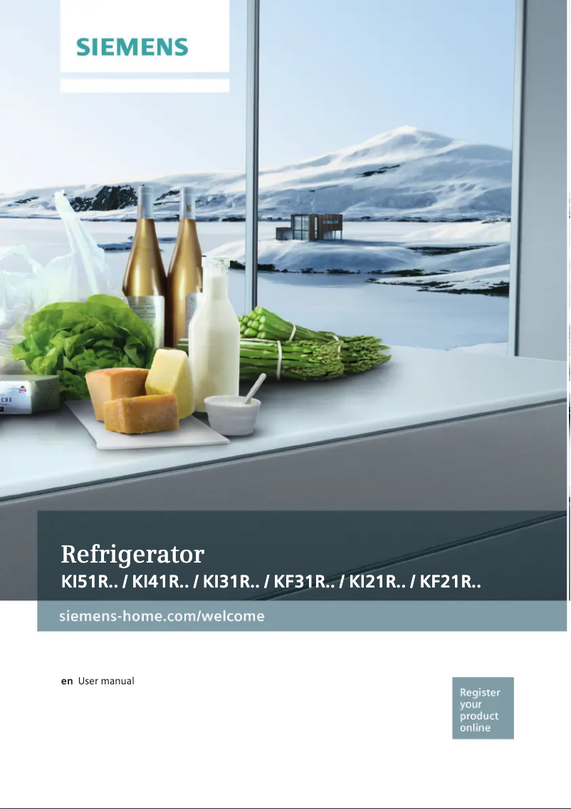 Página 1 del manual Manual de usuario Siemens KI21RAF30G