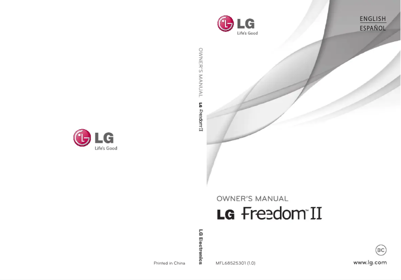 Página 1 del manual Manual de usuario LG Freedom II
