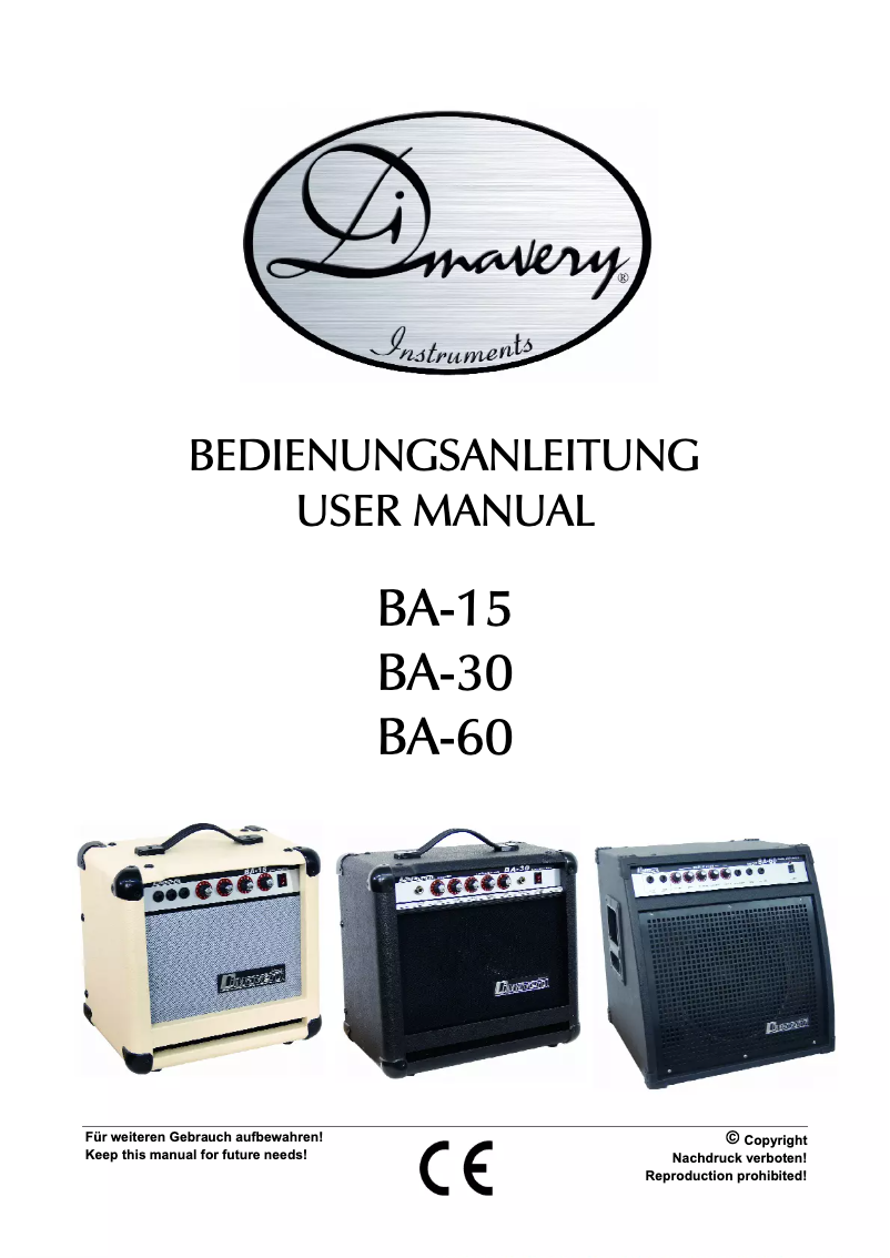 Página nº 1 - Manual de usuario Dimavery BA-15