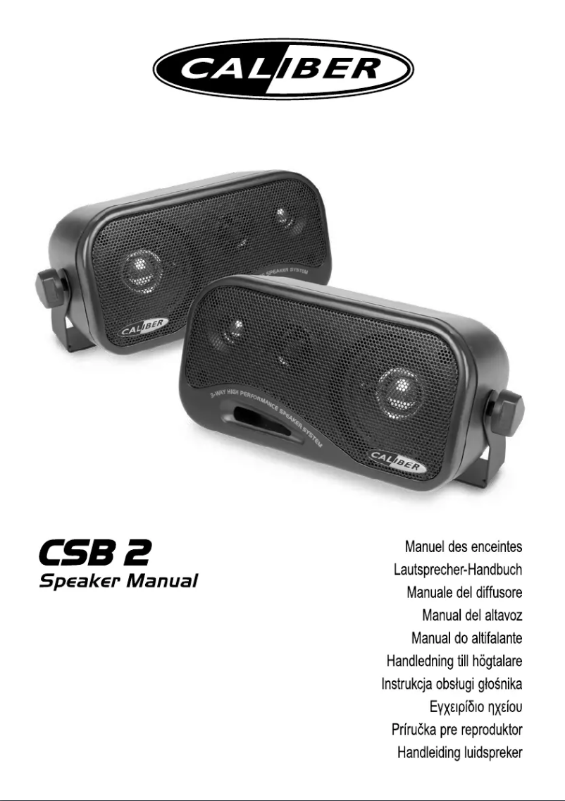 Página 1 del manual Manual de usuario Caliber CSB2