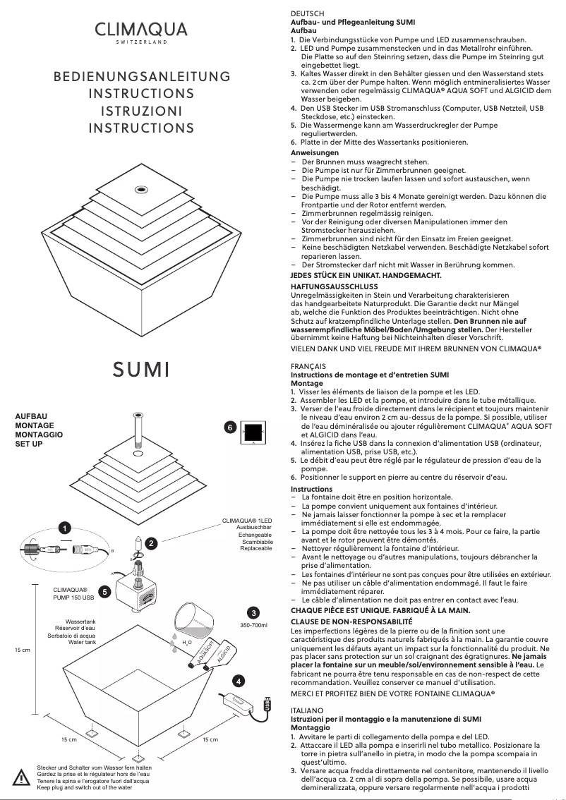 Página 1 del manual Manual de usuario CLIMAQUA SUMI