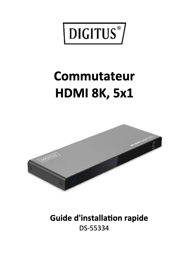 Imagen de la primera página del manual del dispositivo DS-55334