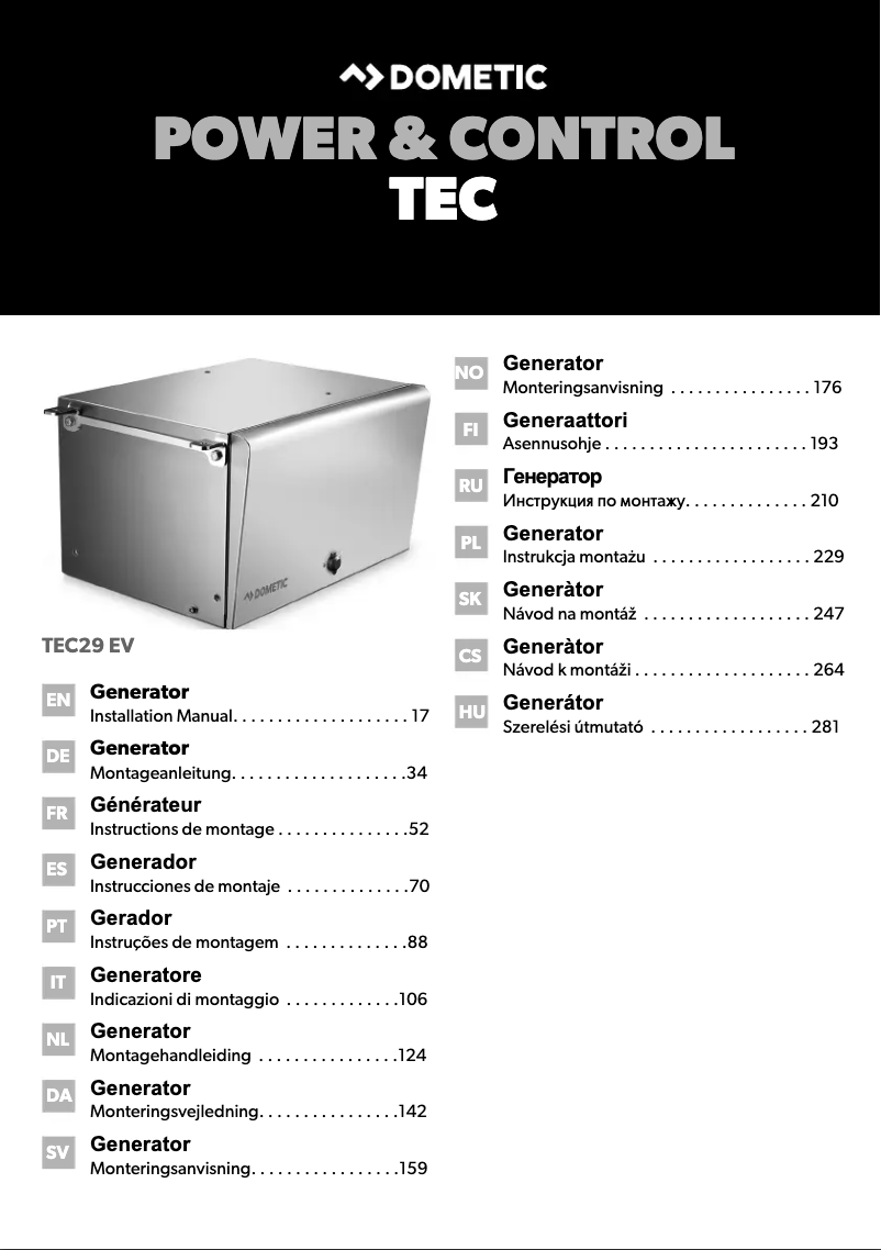 Imagen de la primera página del manual del dispositivo TEC 29