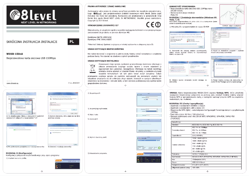 Página 1 del manual Manual de usuario 8level WUSB-150NA