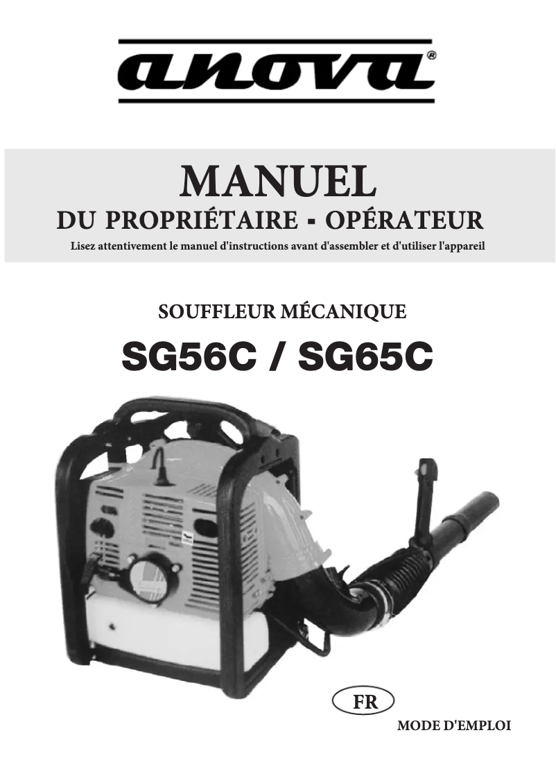 Página 1 del manual Manual de usuario Anova SG65C