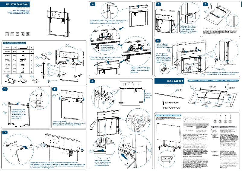 Imagen de la primera página del manual del dispositivo MD-WLIFT2031-W1