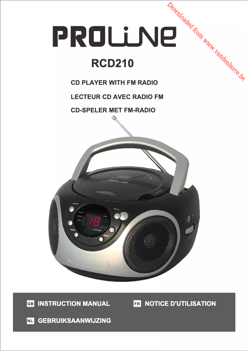 Página 1 del manual Manual de usuario Proline RCD210