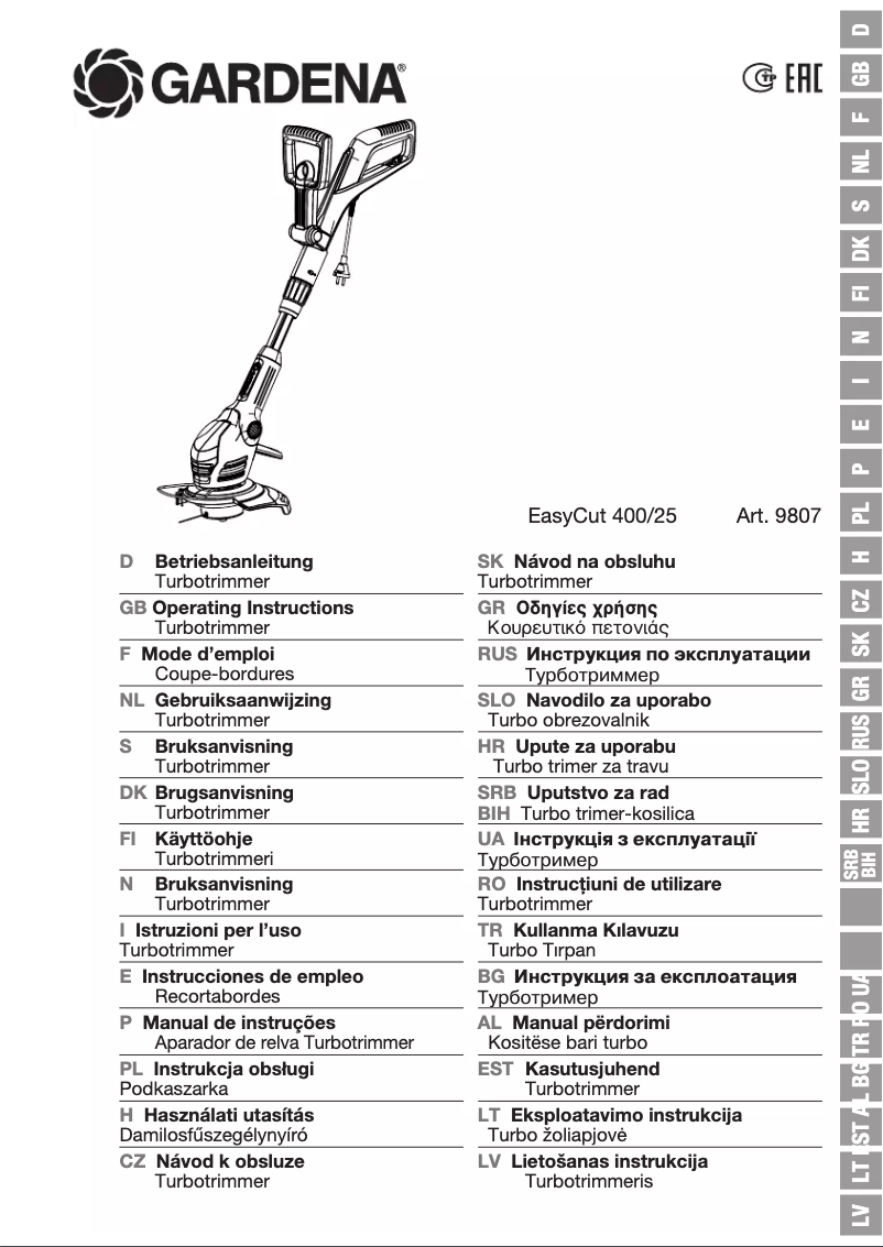 Página nº 1 - Manual de usuario Gardena EasyCut 400