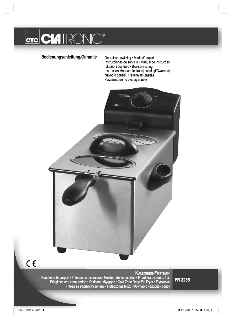 Imagen de la primera página del manual del dispositivo FR 3255