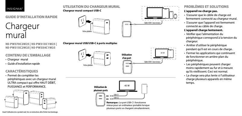 Imagen de la primera página del manual del dispositivo NS-PW3X4C1W25