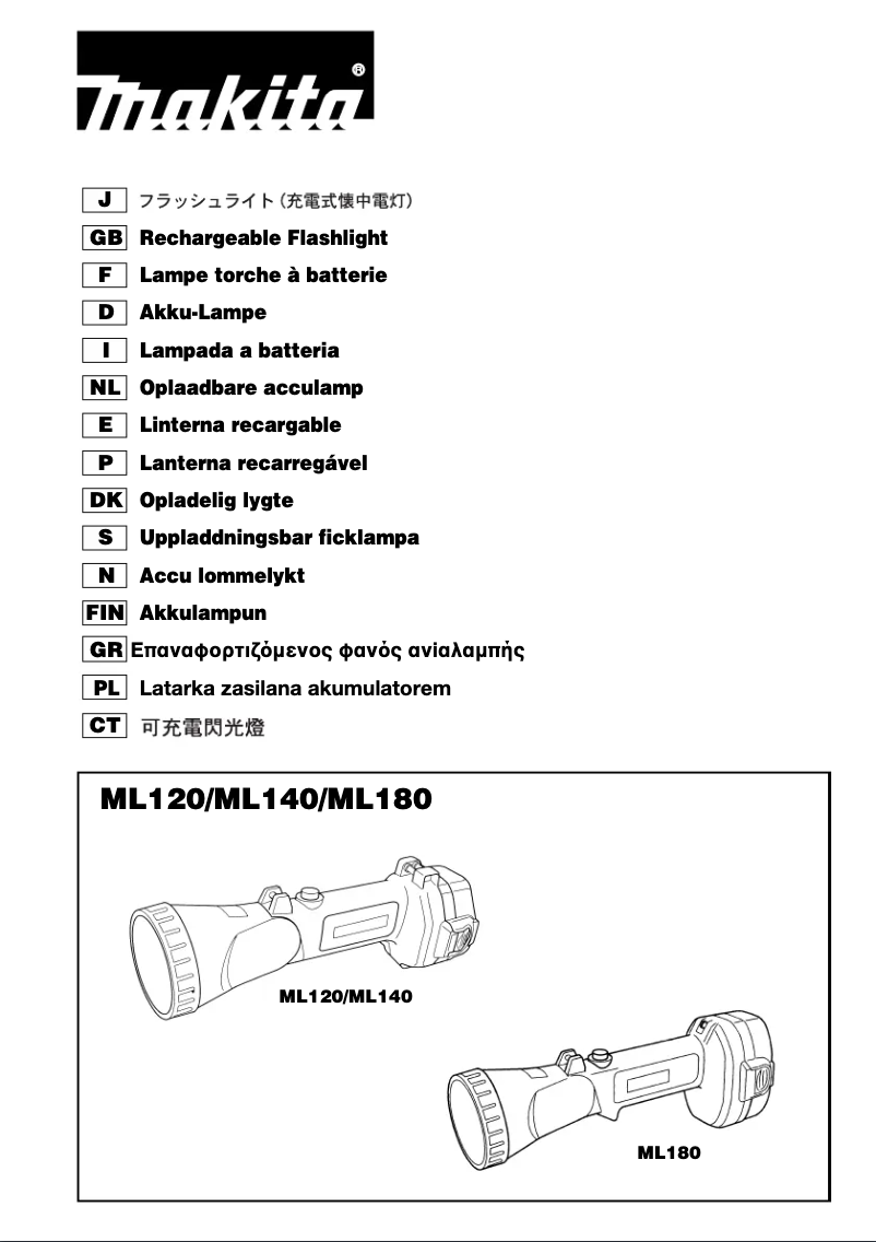 Página 1 del manual Manual de usuario Makita ML140