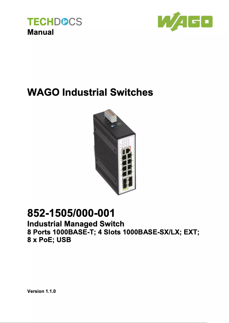 Página 1 del manual Manual de usuario Wago 852-1505/000-001