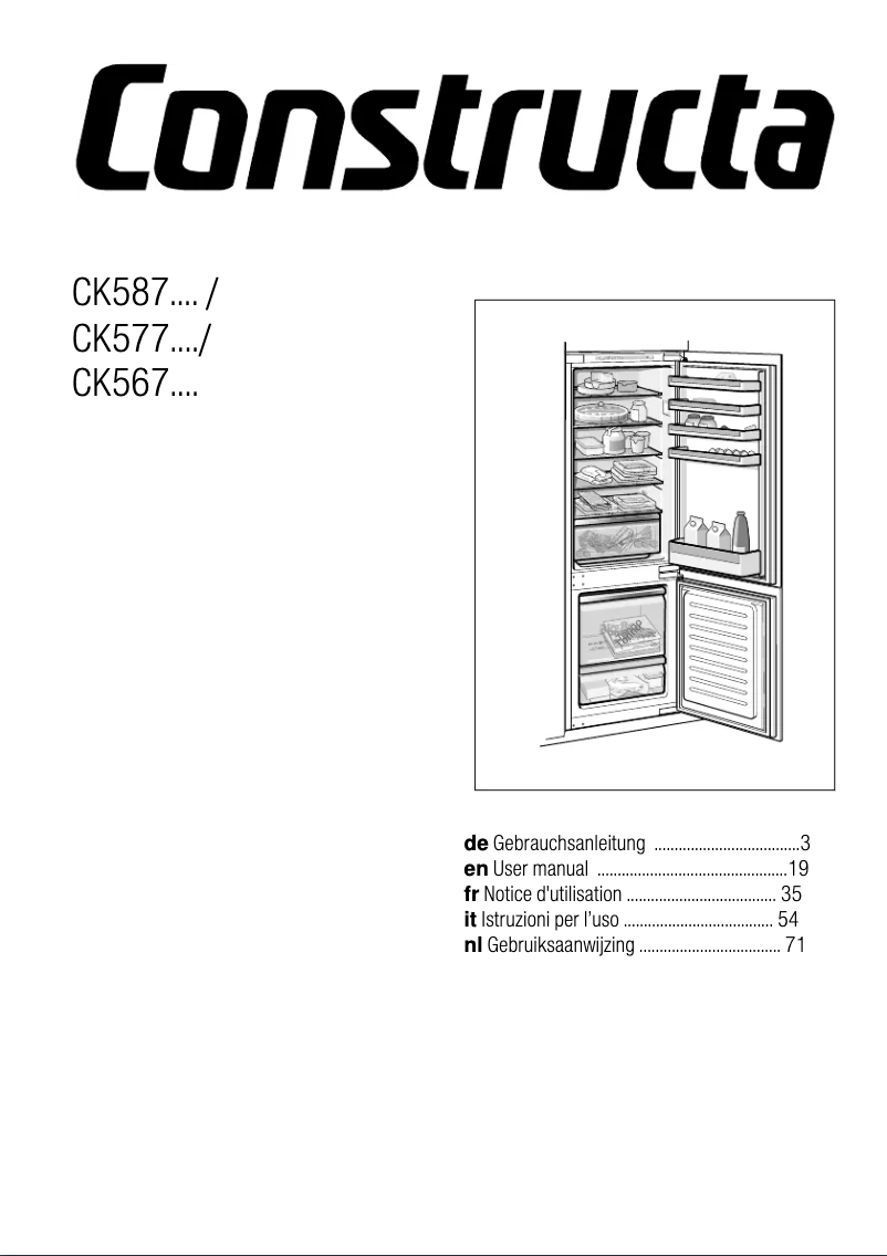 Página 1 del manual Manual de usuario Constructa CK587VF30