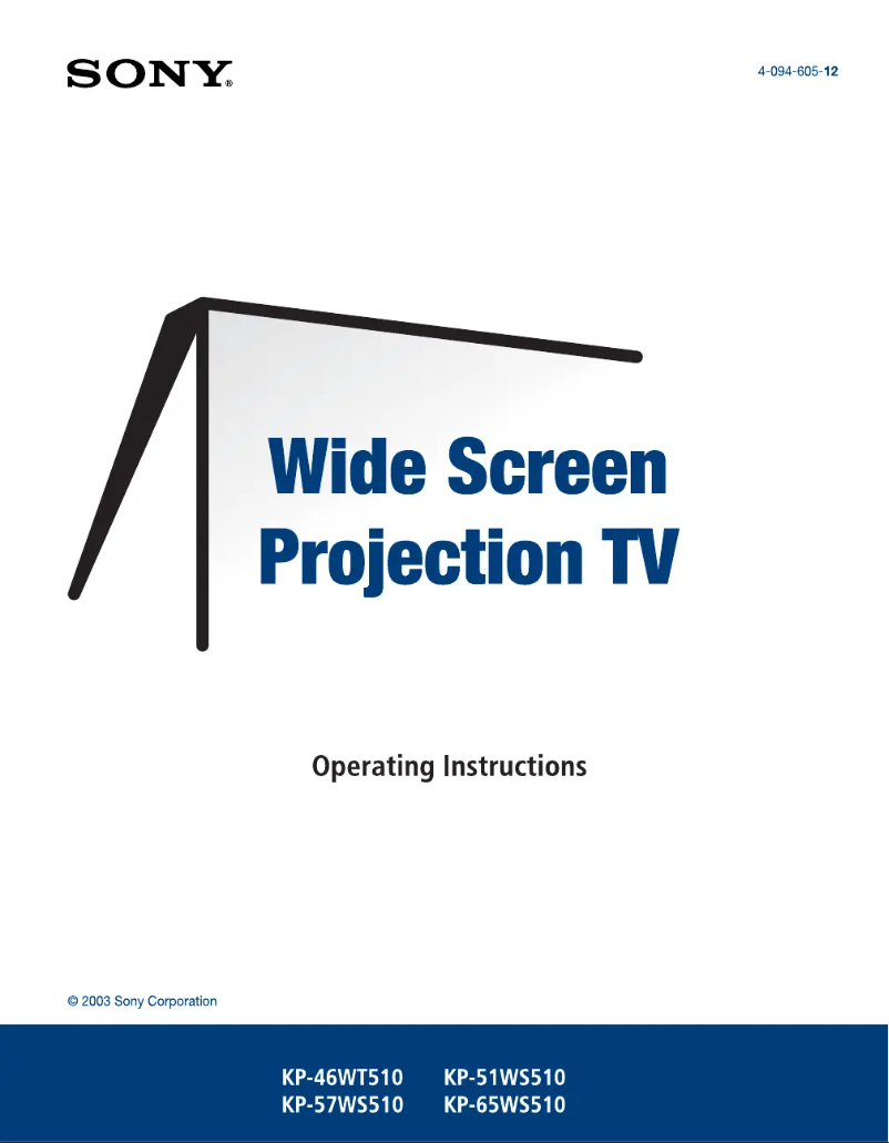 Página 1 del manual Manual de usuario Sony KP-46WT510