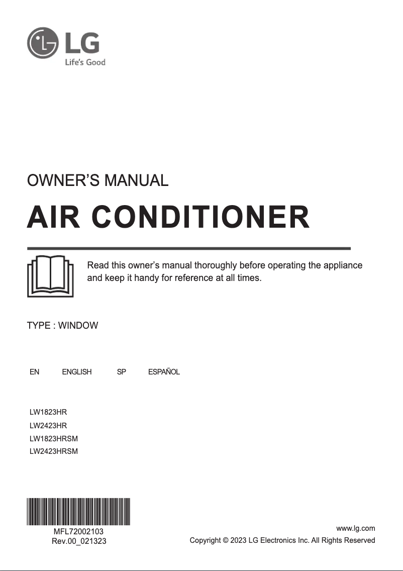 Página nº 1 - Manual de usuario LG LW1823HRSM