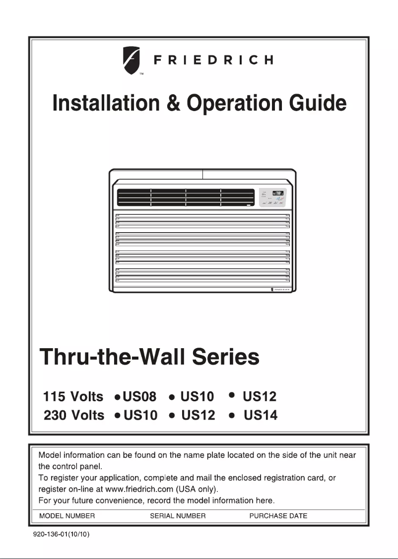 Imagen de la primera página del manual del dispositivo Uni-Fit US12C30