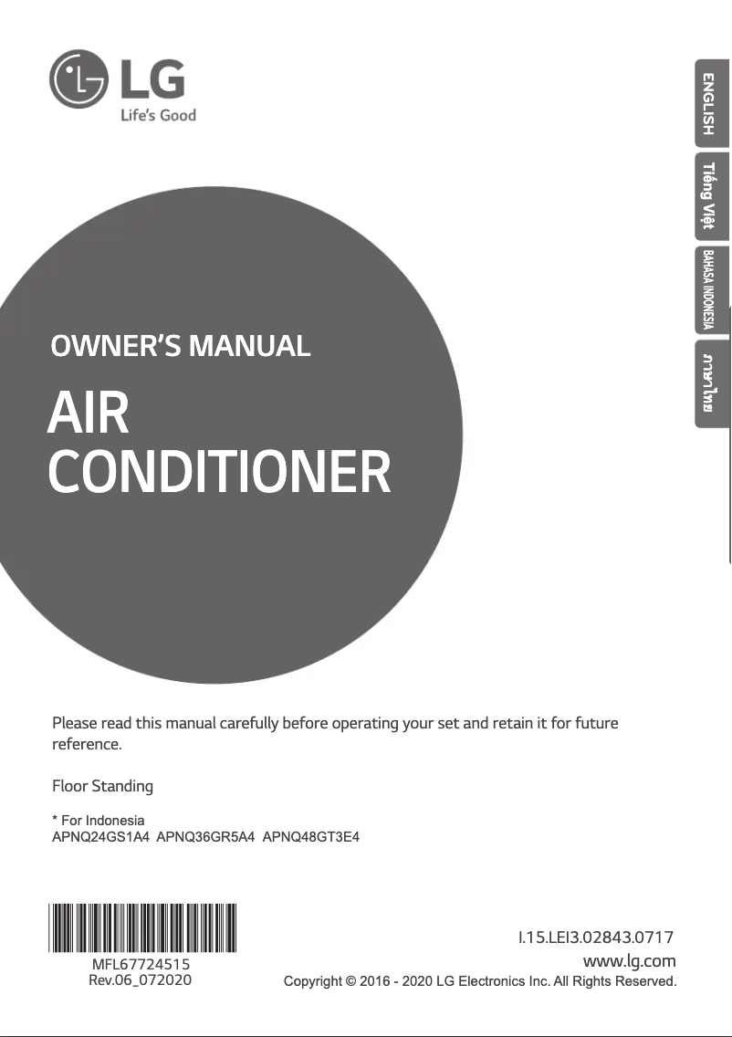 Página 1 del manual Manual de usuario LG APNQ50GT3E4