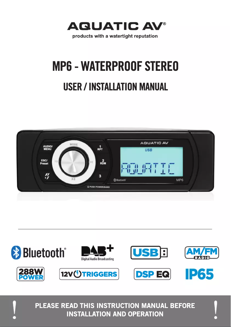 Página nº 1 - Manual de usuario Aquatic AV GC110