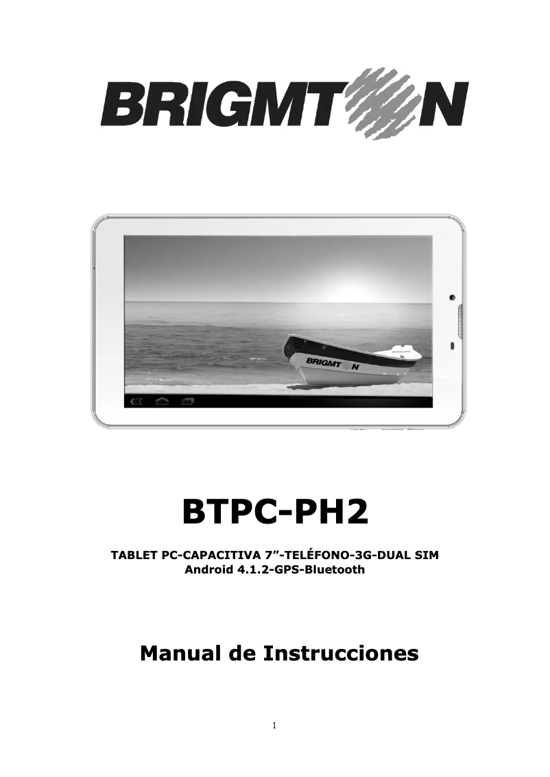 Imagen de la primera página del manual del dispositivo BTPC-PH2