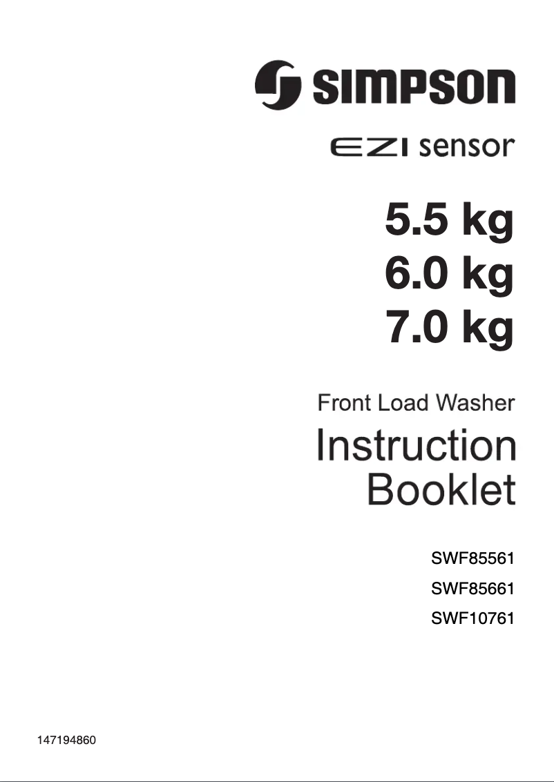 Página 1 del manual Manual de usuario Simpson SWF10761