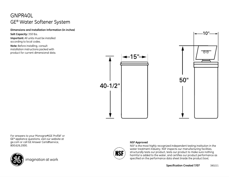 Imagen de la primera página del manual del dispositivo GNPR40L