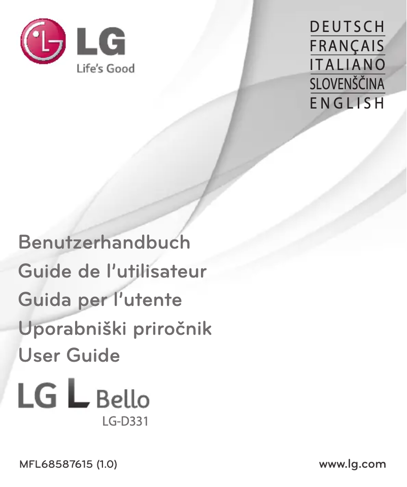 Imagen de la primera página del manual del dispositivo LG-D331