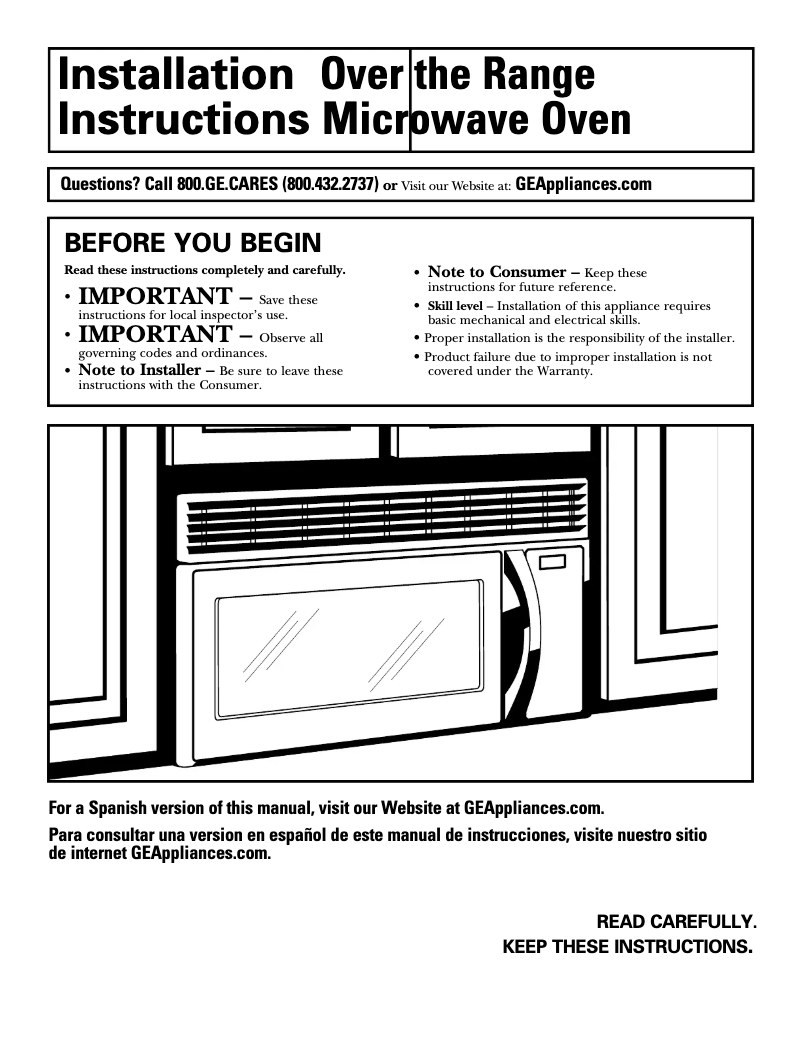 Imagen de la primera página del manual del dispositivo JVM1631WK