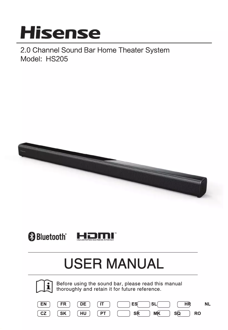 Página nº 1 - Manual de usuario Hisense HS205