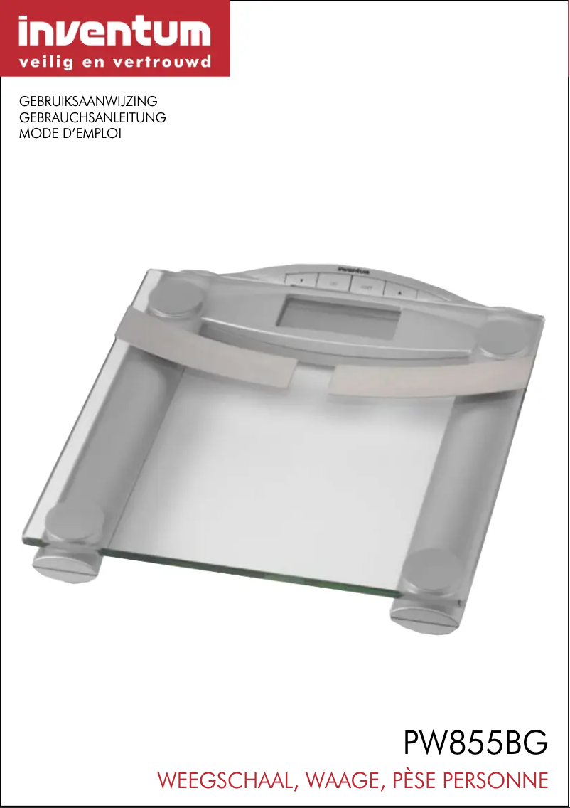 Imagen de la primera página del manual del dispositivo PW855BG