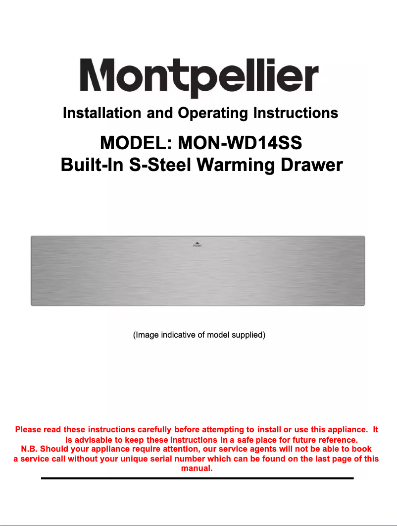 Imagen de la primera página del manual del dispositivo WD14SS