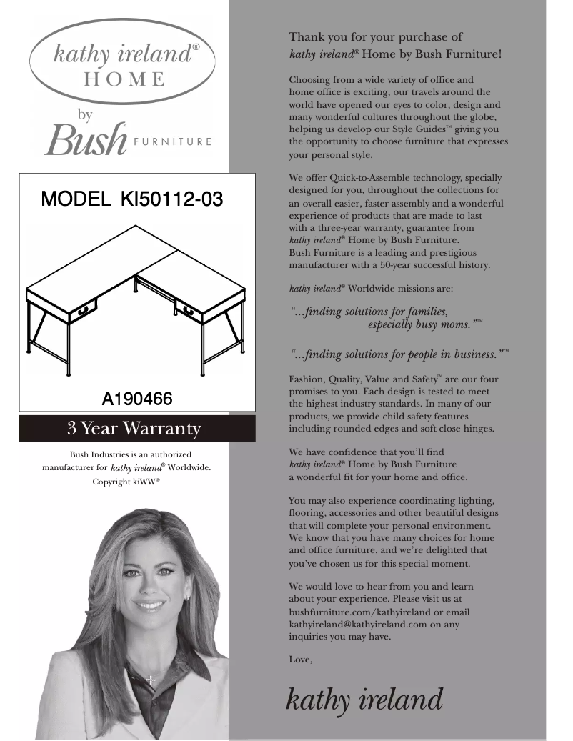 Imagen de la primera página del manual del dispositivo Ironworks KI50112-03