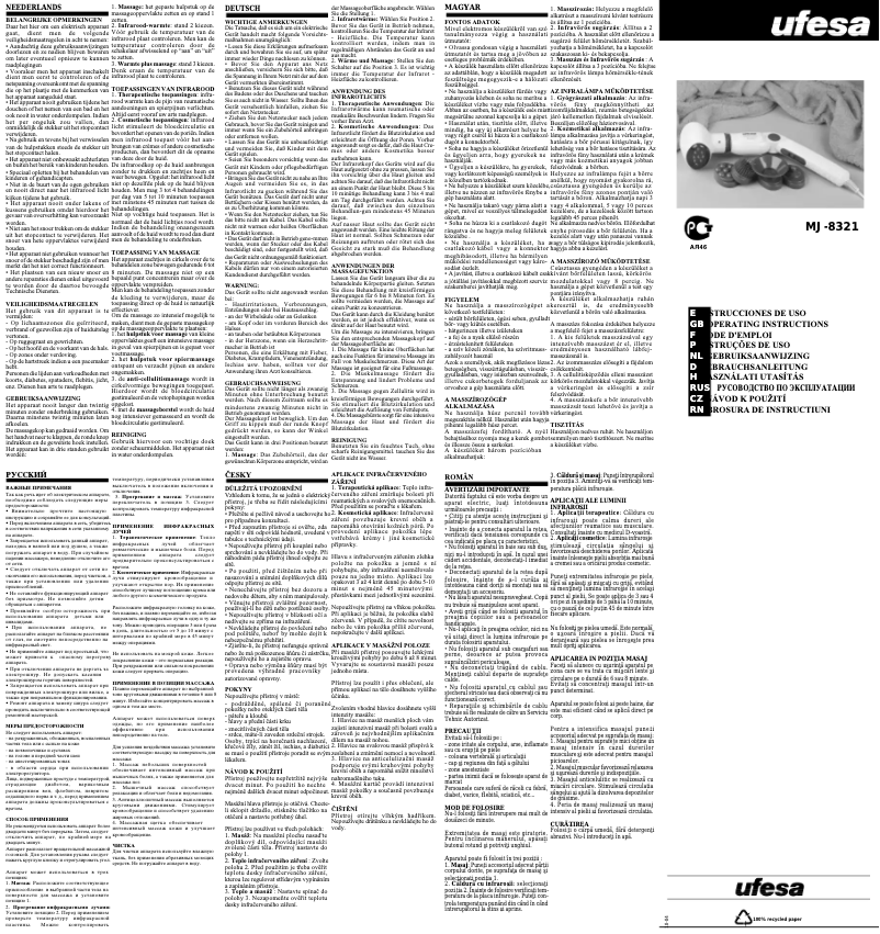 Imagen de la primera página del manual del dispositivo MJ8321