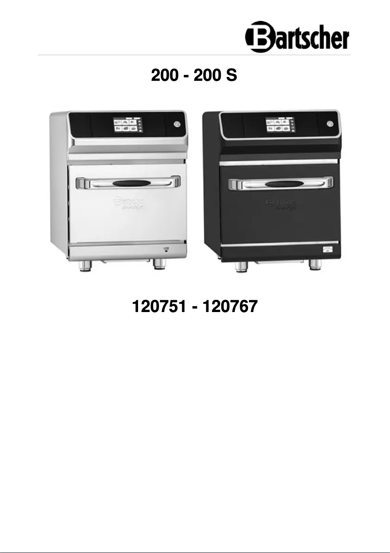 Página 1 del manual Ficha técnica Bartscher 200 S