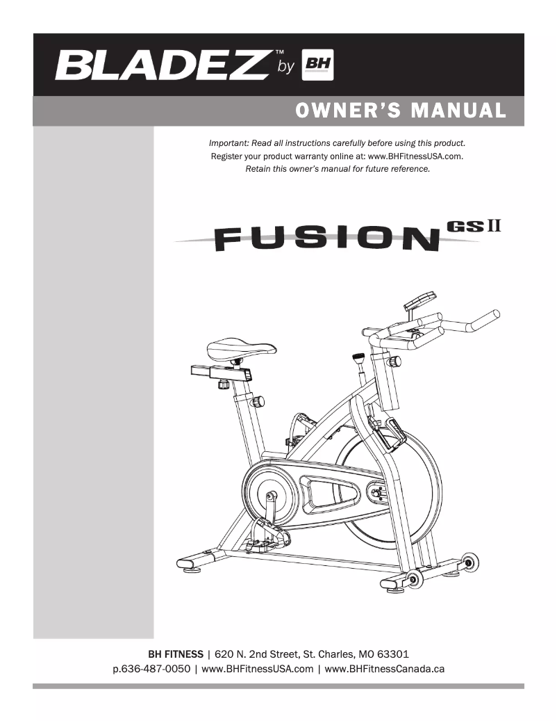 Página nº 1 - Manual de usuario Bladez Fusion GSII