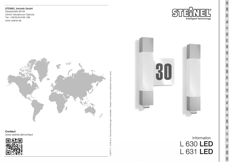Imagen de la primera página del manual del dispositivo L 630 LED