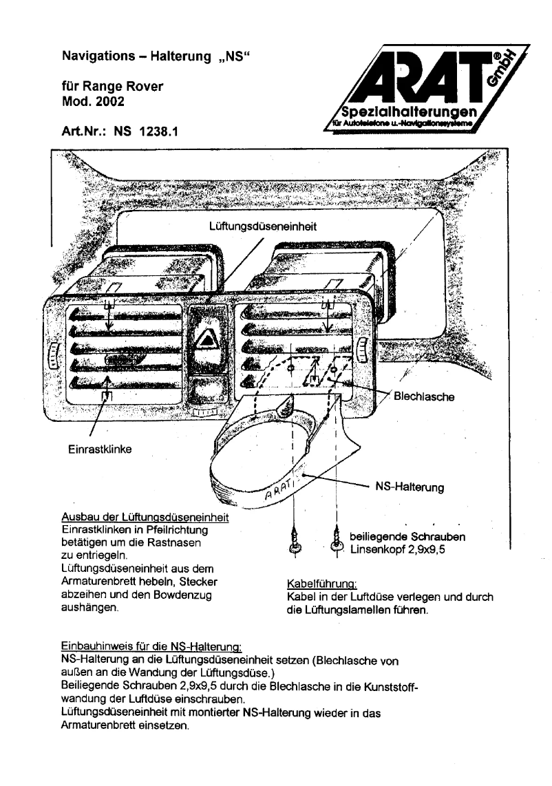 Página 1 del manual Manual de usuario Arat NS1238.1