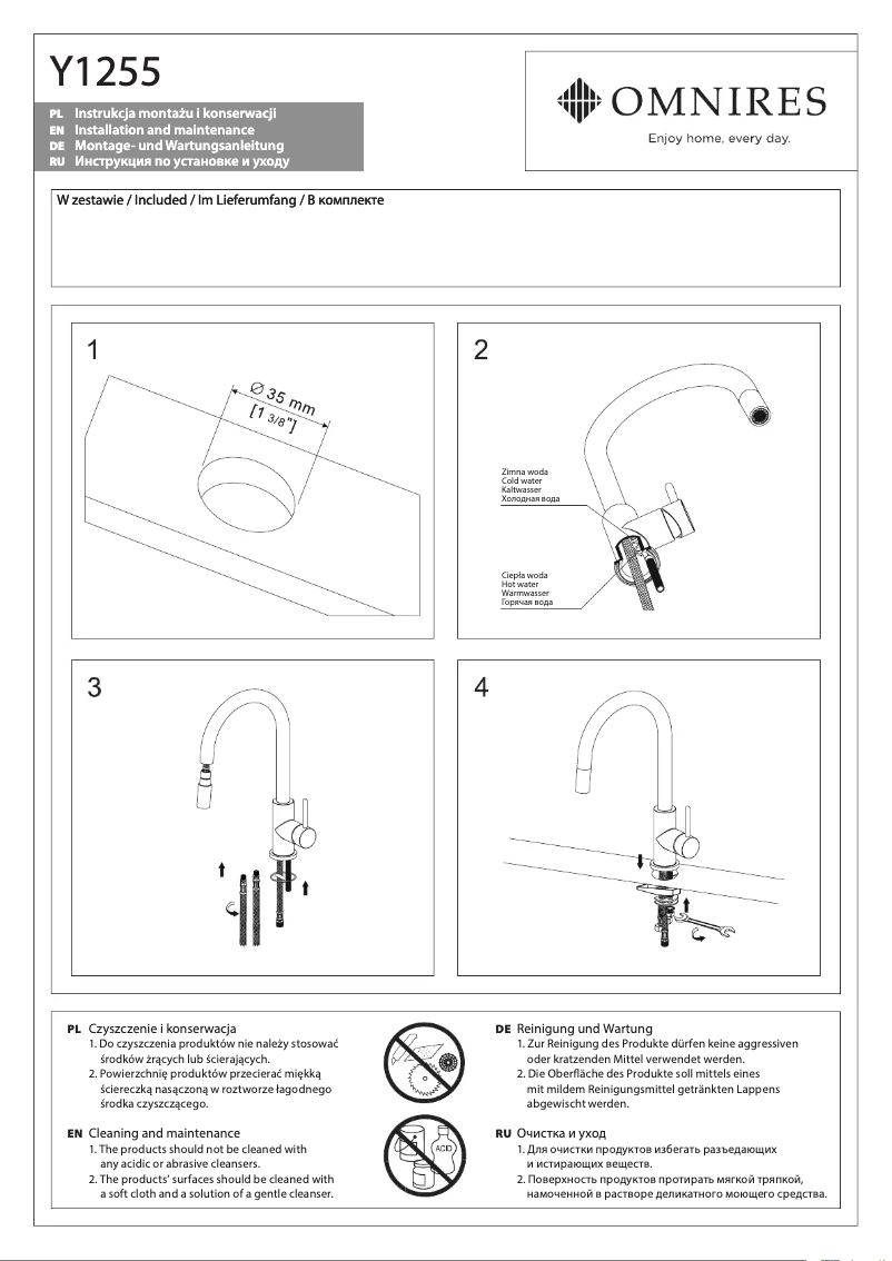 Página 1 del manual Manual de usuario Omnires Y1255