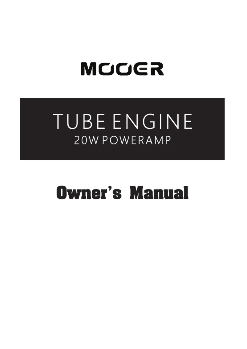 Página 1 del manual Manual de usuario Mooer Tube Engine