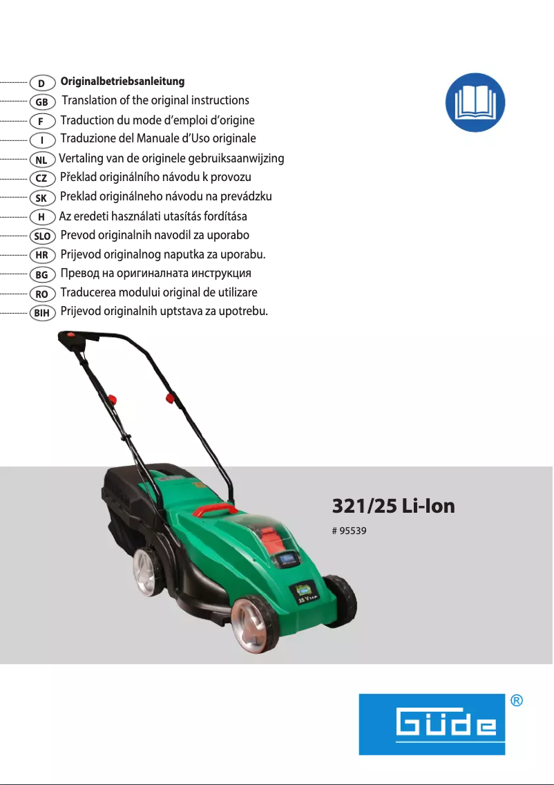 Imagen de la primera página del manual del dispositivo 321/25