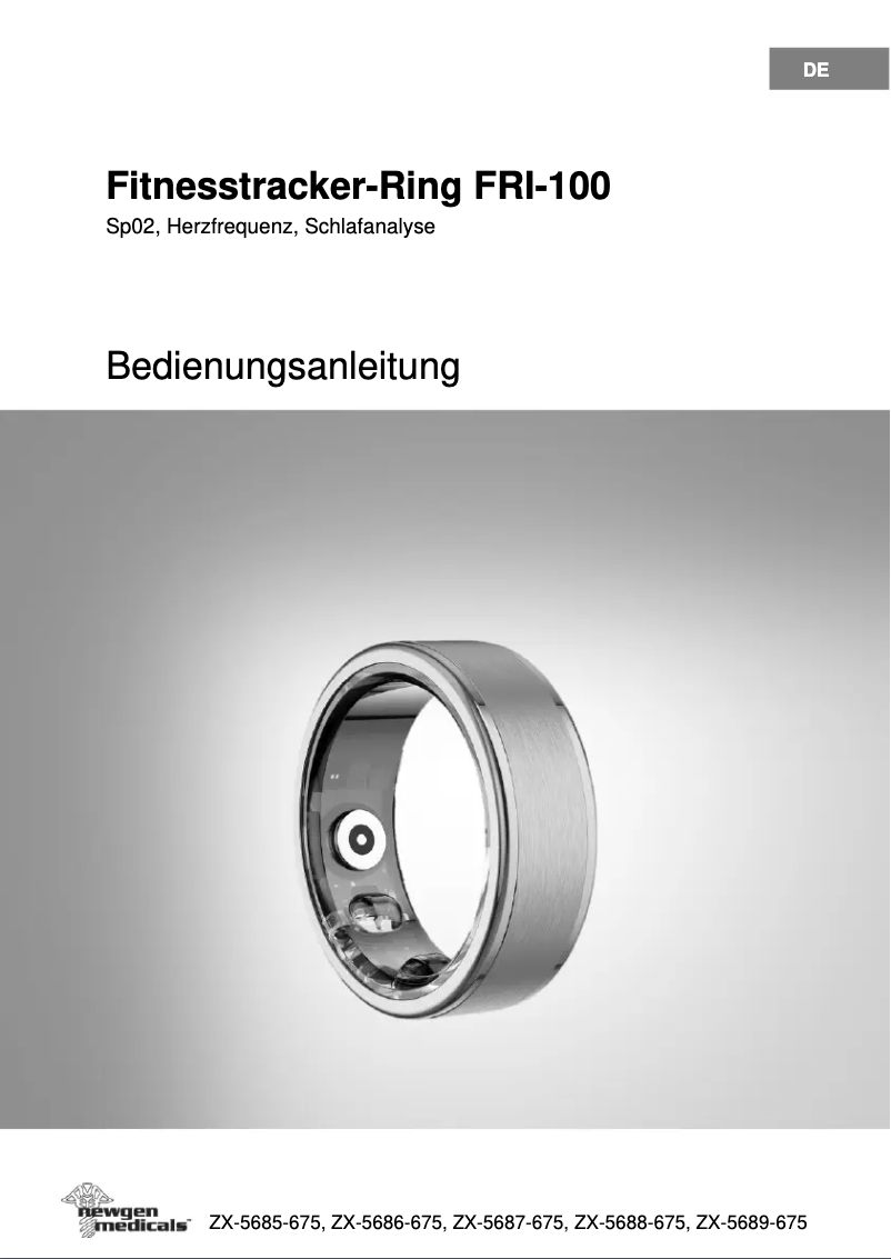 Imagen de la primera página del manual del dispositivo FRI-100