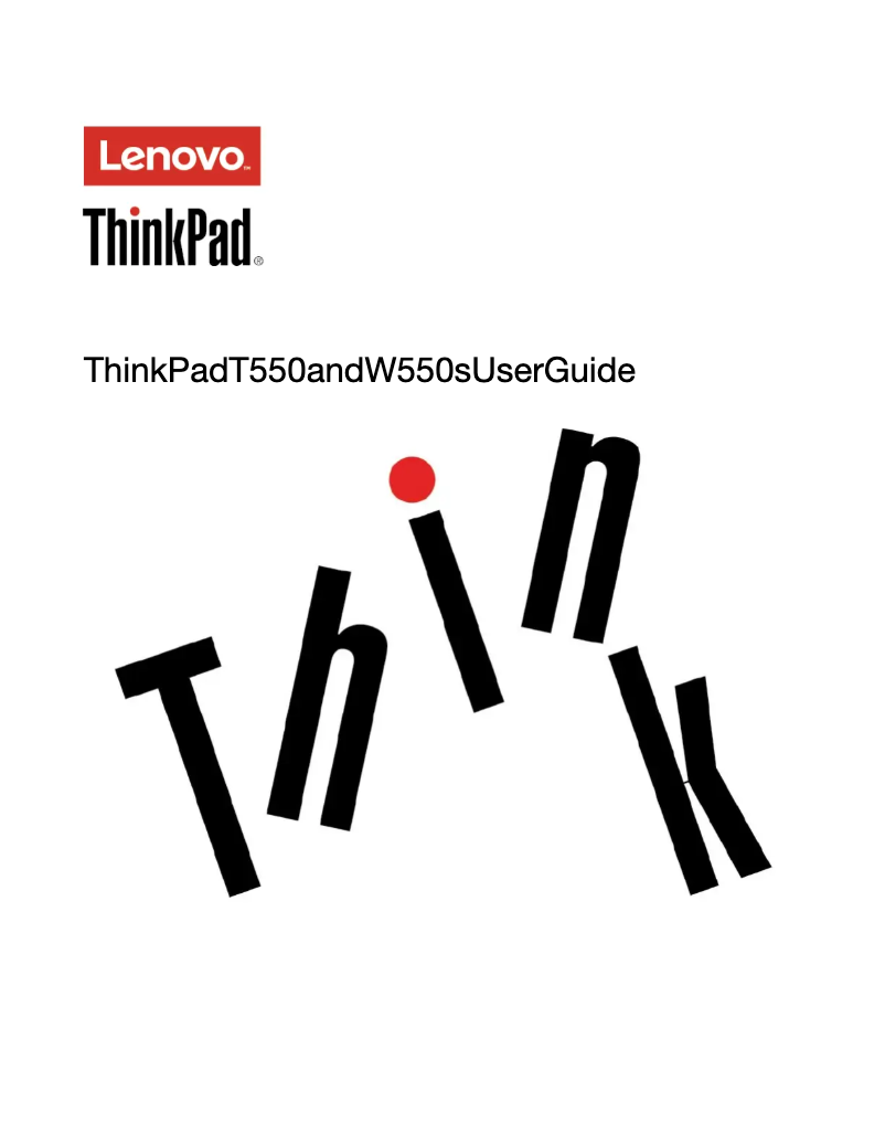 Imagen de la primera página del manual del dispositivo ThinkPad T550