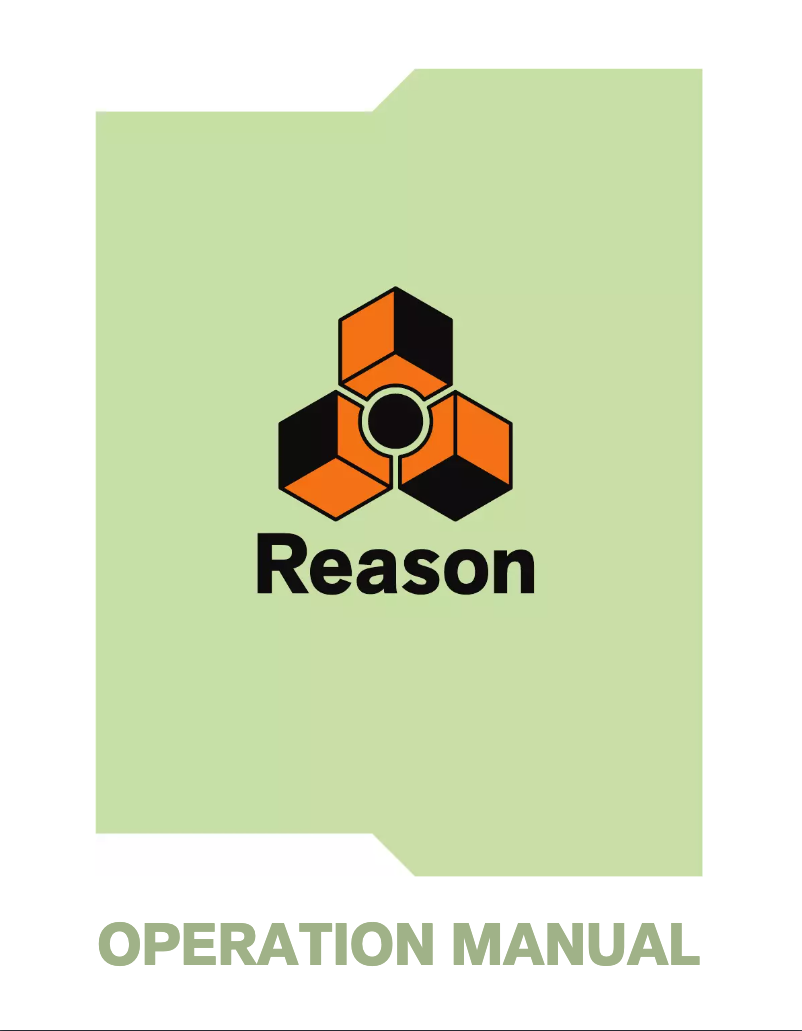 Imagen de la primera página del manual del dispositivo Reason 8.2