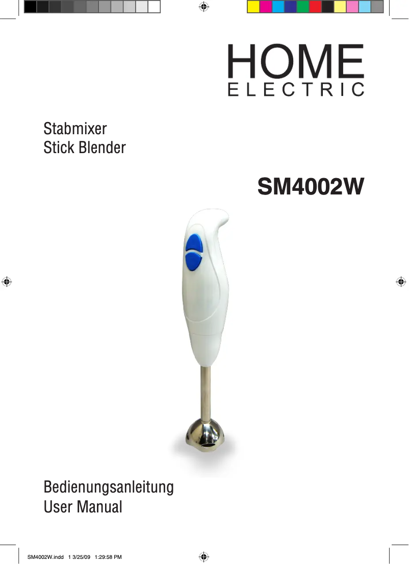 Imagen de la primera página del manual del dispositivo SM4002W